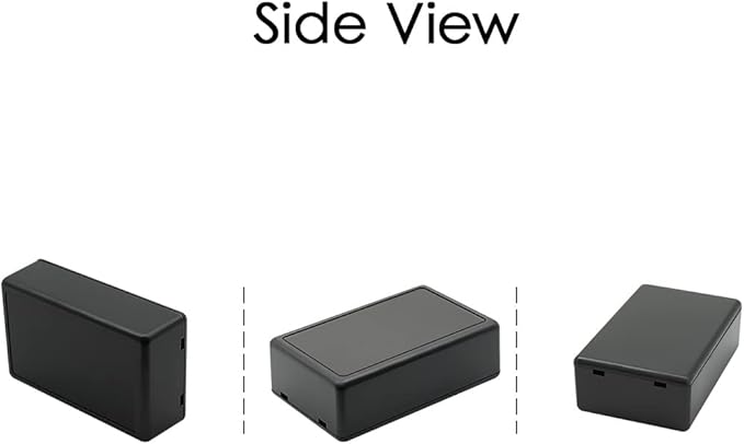 LeMotech Project Box 10 Pieces ABS Plastic Electrical Project Case Small Junction Box for Electronics Black 2.8 x 1.7 x 0.9 inch (72x 42x 23 mm)