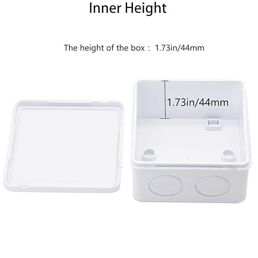 Junction Box, Zulkit Project Box with Reserved Holes IP55 Waterproof Dustproof Electrical Box ABS Plastic Project Enclosure White 3.4 x 3.4 x 2 Inch