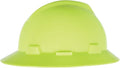 MSA V-Gard Full-Brim Hard Hat with Suspension - Polyethylene Shell, Superior Impact Protection and Self Adjusting Crown Straps - Standard Size Hard Hat