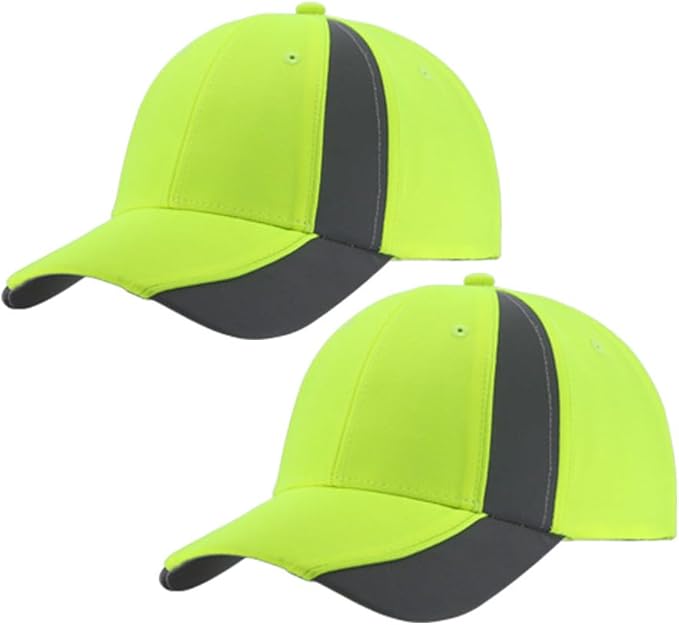 The Vintage Year Reflective High Visibility Piping Neon Polyester Twill Low Profile Structured Baseball Cap