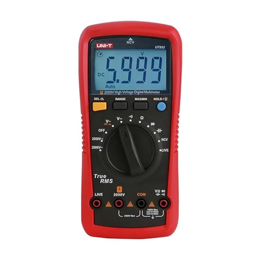 UNI-T UT892 2000V AC/DC High Voltage Digital Multimeter Features VFC Mode Built-in NCV 6000 Counts True RMS
