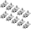 Solar System Grounding Clip 10Pcs Solar Mounting System Grounding Clip Lug Bracket Clamps Set, Solar Panel Photovoltaic On Coupling Earthing Ground Lug Cable Clamp Ground Clamp