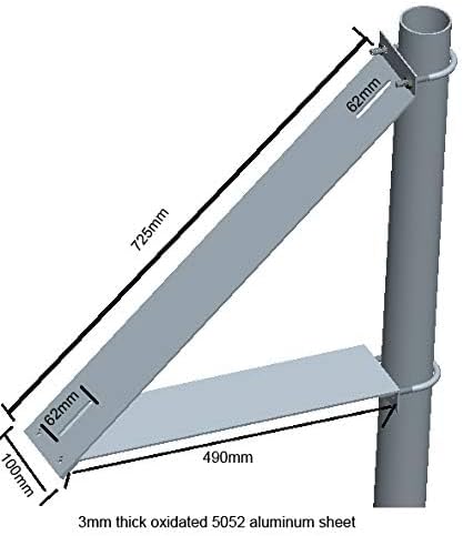 Pole Mount Kit for 30W to 60W Solar Panels,Heavy Duty Adjustable Aluminum Mounting Bracket Kit with Hardware for Outdoor,Solar Panel,Antenna,Camera Mount,45-Degree Tilt Mount Fits 2-Inch Diameter Pole