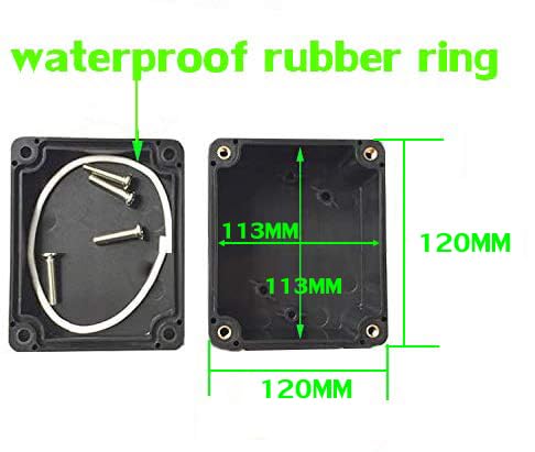 DIY Electrical Box,Universal Junction Box,Dustproof Waterproof IP67 ABS Plastic Box,with 4pcs x M16 Cable Gland,4.7x4.7x3.5 inch (120 * 120 * 90 mm)