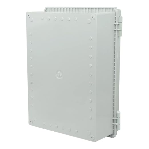 Zulkit Junction Box ABS Plastic Dustproof Waterproof IP67 Electrical Boxes Hinged Shell Outdoor Universal Project Enclosure Grey, Stainless Steel Buckles 15 x 11 x 5.1 Inch