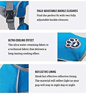 Canada Pooch Dog Cooling Vest - Evaporative Cooling Vest for Dogs with Breathable Mesh Material & Reflective Lining, Adjustable for Dogs 8 (7-9" Back Length), Tie Dye
