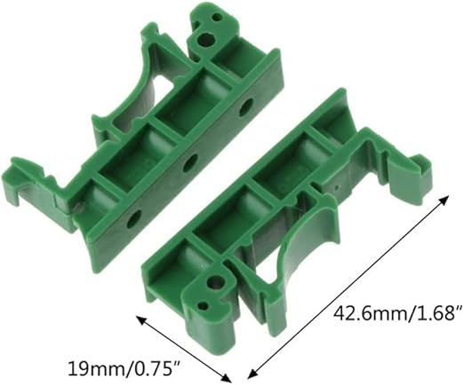 20 Sets C45 PCB DIN Rail Mounting Adapter 35mm 15mm Circuit Board Mounting Bracket Holder Carrier Clip