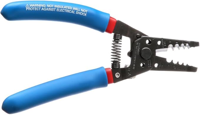 Klein Tools 11053 Klein-Kurve Wire Stripper and Cutter, Made in USA, Stripping / Cutting Tool for 6-12 AWG Stranded Wire, 7-1/8-Inch