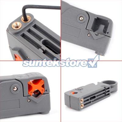 Cables Direct Online - Rotary Coax Coaxial Cable Stripper Cutter Tool For RG58 RG6 RG59 Quad, Dual Wire