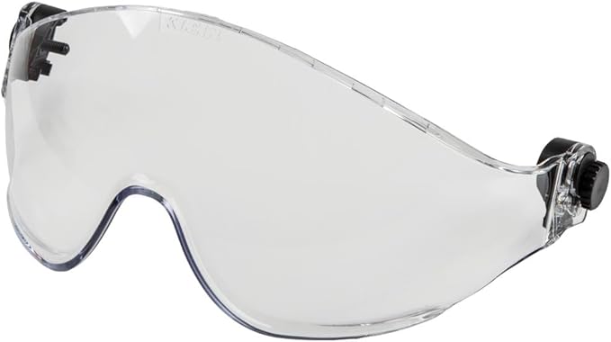 Klein Tools VISORCLR Clear Visor for Hard Hat and Safety Helmet, Low Profile, Impact Rated, Anti Fog, Scratch Resistant, Flip-Up, UV Protection
