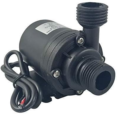 ZAOJIAO DC 12V Brushless Water Pump 1/2'' Male Thread Centrifugal Submersible Pump 800L/H 210GPH 4M/13ft for Fountain Solar Panel Pond Aquarium Water Circulation System Black