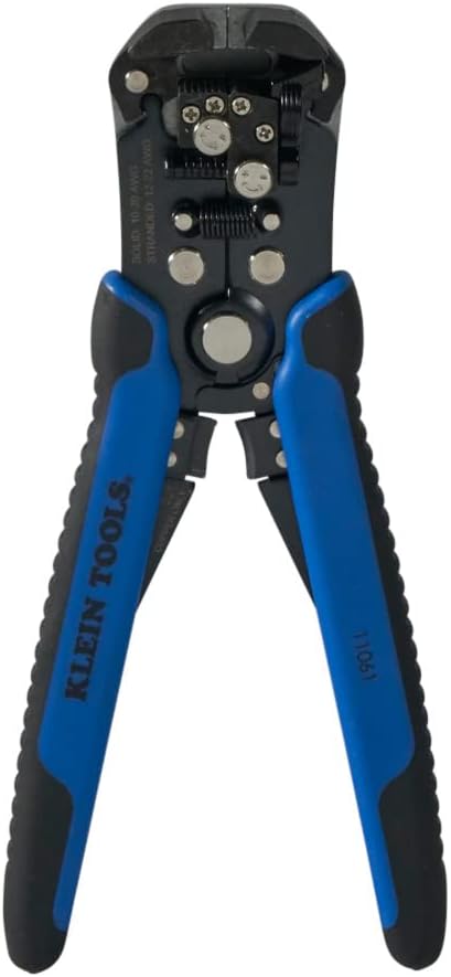 Klein Tools 80013 Wire Stripper / Ratcheting Crimper, Electrical Crimping Tool Kit with Automatic Wire Stripper and Ratcheting Insulated Terminal Crimper, 2-Piece