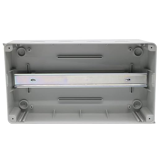 18 Din Rail Power Distribution Box Circuit Breaker Protector Cover Electrical Distribution Boxes Lid Gray with Terminal and DIN Rail for Miniature Circuit Breaker