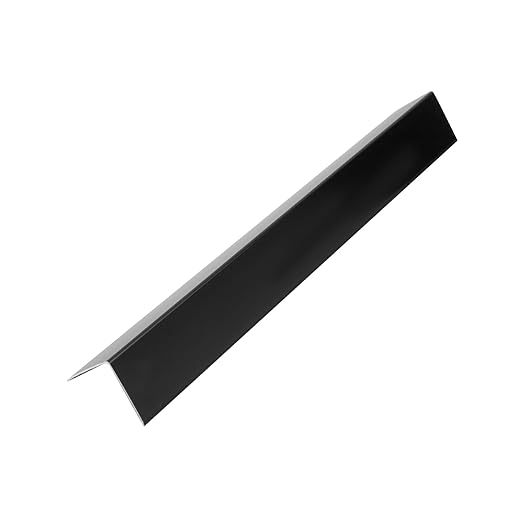 LC LICTOP Aluminum Corner Guards, Metal Angle Stock, Peel and Stick L Shaped Wall Door Frame, Cabinet Protectors Edge Trim Molding, 13.8in L x 1.55in W x 0.07in T, 4Pcs Black