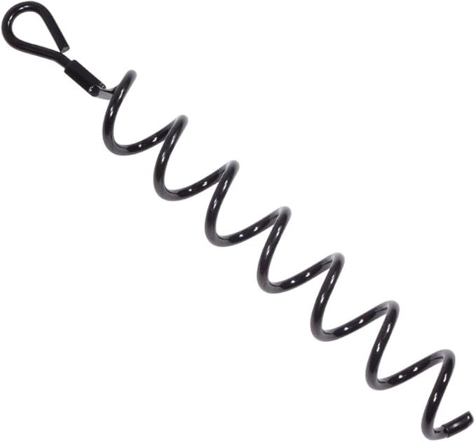 Mytee Products 20 Pack 18 inches Spiral Shed Anchor Kit w/Removable Eye Bolt - Steel Black Earth Auger Tent Stakes Heavy Duty Ground Screw Anchor for Securing Tents, Canopies, Tarps, Swing Sets