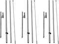 3 Pack of Feather Banner Flutter Flag Telescoping Hardware Sets, 3-Piece 8FT Telescopic Pole Kits with Light Weight Ground Stakes Compatible for Our 6ft Swooper Windless Flags