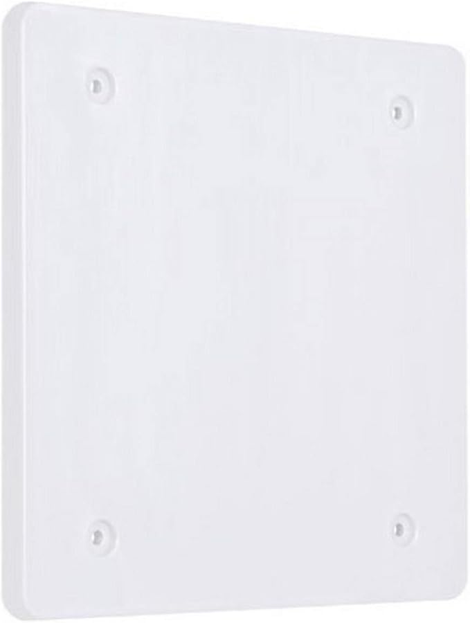 2-Gang Weatherproof Cover, Plastic, Blank, White