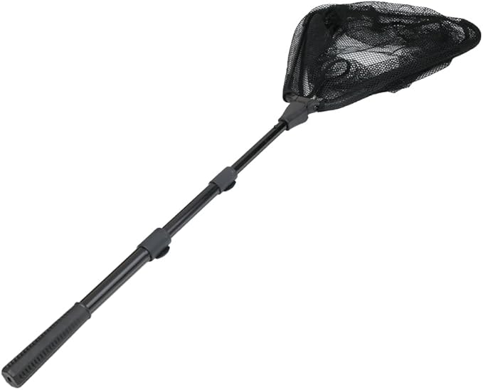 RESTCLOUD Fishing Landing Net with Telescoping Pole Handle, Fishing net Freshwater for Kids Men Women, Extend to 40-63 Inches