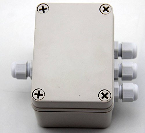 4.3"x 3.1" x 2.8" ABS IP66 Waterproof Universal Electrical CCTV Camera LED Project Enclosure Junction Box with 8P 15A Barrier Terminals,1IN/3 Out Cable Glands
