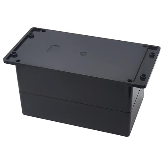 Zulkit Junction Box ABS Plastic Dustproof Waterproof IP65 Universal Electrical Boxes Project Enclosure with Fixed Ear Black 7.87 x 4.72 x 4.45 Inch (200 x 120 x 113 mm)(Pack of 1)