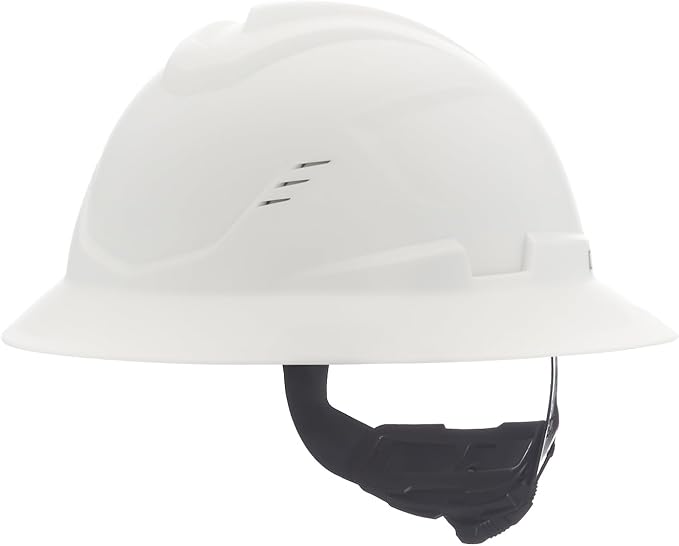 MSA V-Gard C1 Full Brim Hard Hat with ReflectIR Cooling Thermal Barrier and Fas-Trac III Suspension - Uses Highly Innovative Cooling Features to Help Alleviate Heat Stress