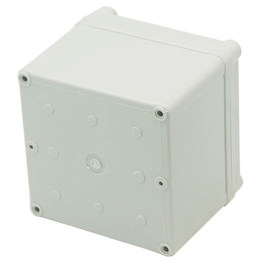 Zulkit Junction Box ABS Plastic Dustproof Waterproof IP67 Junction Boxes Universal Electrical Project Enclosure DIY Electronic Project Box Grey 4.92 x 4.92 x 3.94 inch (125 x 125 x 100 mm)