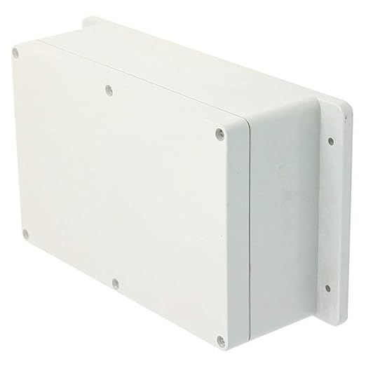 ABS Plastic Junction Box Dust-Proof Waterproof IP65 Indoor Outdoor Electrical Enclosure Box Universal Project Enclosure with Fixed Ear Grey 230mmx150mmx85mm 9 x 5.9 x 3.3 Inches