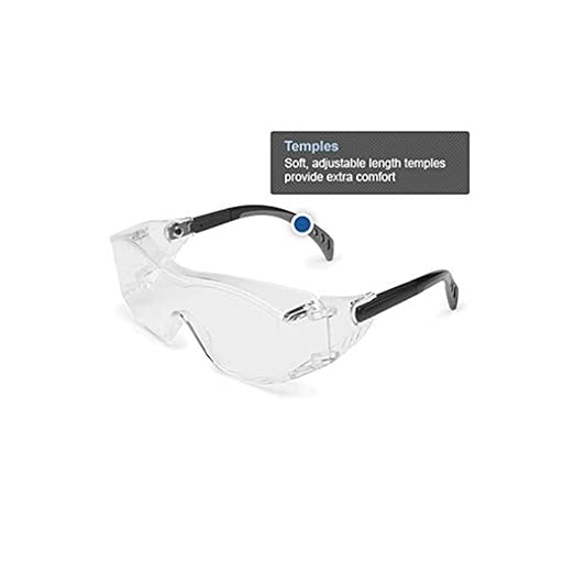 Gateway Safety 6983 Cover2 Safety Glasses Protective Eye Wear - Over-The-Glass (OTG), Gray Lens, Black Temple, 3 Pair