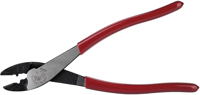 Klein Tools 1005 Cutting/Crimping Tool, Made in USA, Cutter/Crimper for 10-22 AWG Terminals and Connectors, Crimper for Insulated and Non-Insulated Terminals