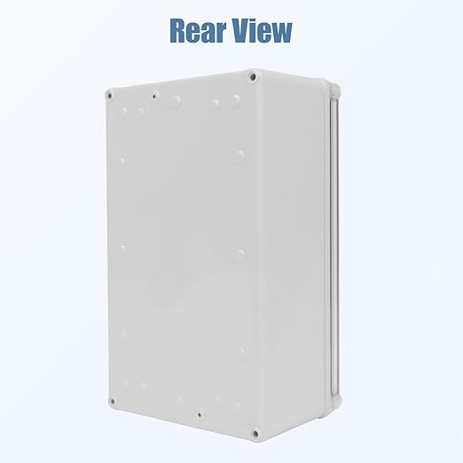LeMotech Junction Box IP67 Waterproof Dustproof Electrical Box Project Box DIY Enclosure Gray with Transparent Clear Cover, External Size 9.8x5.9x3.9in (250x150x100mm)
