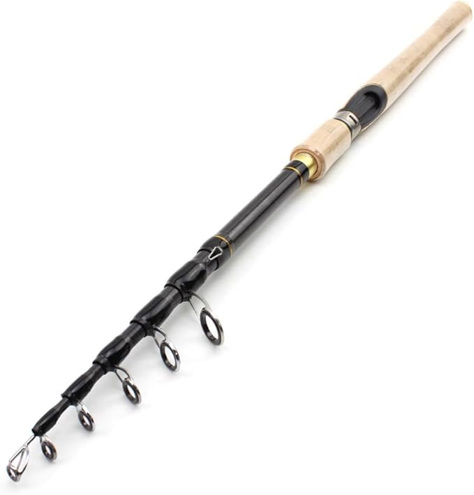 1 Piece Model YG028 1.8m 2.1m 2.4m 2.7m Spinning Fishing Rod M Power Hard Telescopic Carbon Fiber Travel Pole Wooden Handle