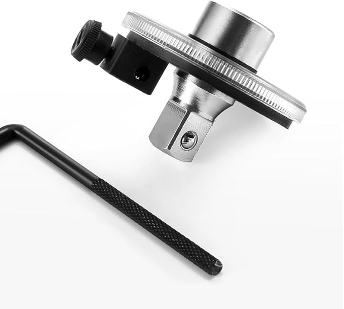 1/2 Inch Torque Wrench Angle Gauge Tool, 360° Adjustable 1/2" Drive Torque meter Wrench Set, Professional Measure Tool