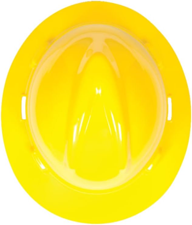 MSA V-Gard Full-Brim Hard Hat with Suspension - Polyethylene Shell, Superior Impact Protection and Self Adjusting Crown Straps - Standard Size Hard Hat