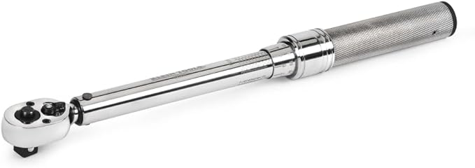 Klein Tools 57010 1/2-Inch Square Drive Torque Wrench, Micro-Adjustable Ratchet Head, 30 to 250-Foot-Pound