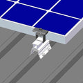 MageBracket RH Mid Clamp Mounting Kits for R-Panel Trapezoidal Metal Roof Solar Panel Module Mounting Racking Installation