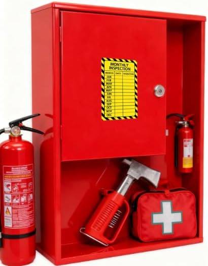 50pcs Monthly Inspection Stickers | 3x5 Inch Durable Weatherproof Labels | Equipment Safety Tags for Facility, Machinery, and Fire Extinguisher Maintenance