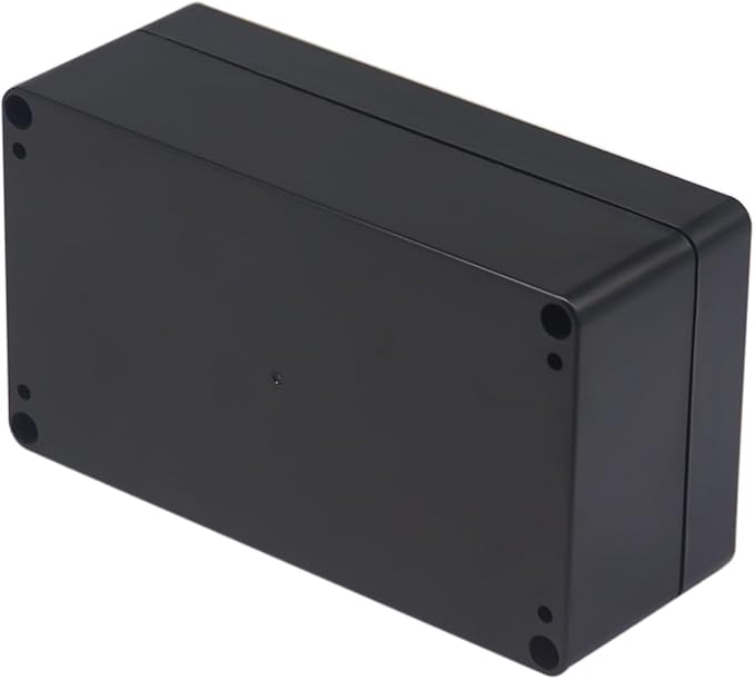 Project Box ABS Black Electrical Boxes IP65 Outdoor Waterproof Box Electronic Junction Box Power Enclosure with Cable Glands for DIY Project 6.22 x 3.54 x 2.36 inch (158x90x60mm)