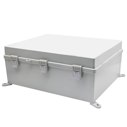 Electric Junction Box Large (19.69 x 15.75 x 7.87) Inches, Waterproof Outdoor Weatherproof Plastic Enclosure Box with Cover for Electronics, Dustproof, Watertight, Heavy-Duty Device Housing