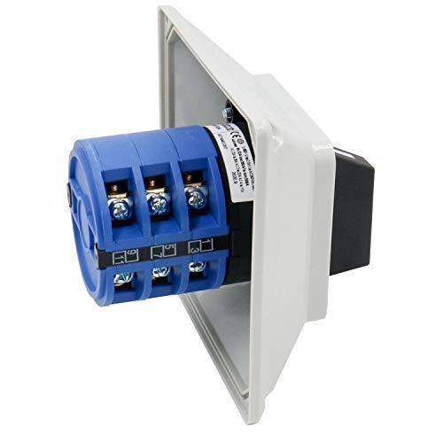 Baomain Universal Rotary Changeover Switch SZW26-40/D303.3D with Master Switch Exterior Box 660V 40A 3 Position 12 Terminals 3 Phase