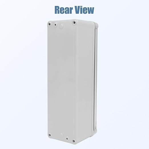 LeMotech Junction Box IP67 Waterproof Dustproof Electrical Box Project Box DIY Enclosure Gray with Transparent Clear Cover, External Size 9.8x3.1x3.3in (250x80x85mm)