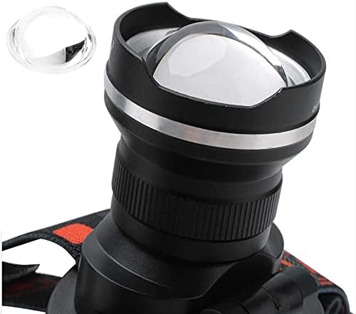50000 Lumens Hunting Red Light Rechargeable Headlamp LED Tactical Head Lamp Super Bright Red Headlight Zoomable Waterproof 3 Modes Headlamps for Coyote Hog Astronomy Night Vision Aviation Fishing
