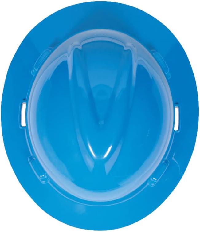MSA V-Gard Full-Brim Hard Hat with Suspension - Polyethylene Shell, Superior Impact Protection and Self Adjusting Crown Straps - Standard Size Hard Hat