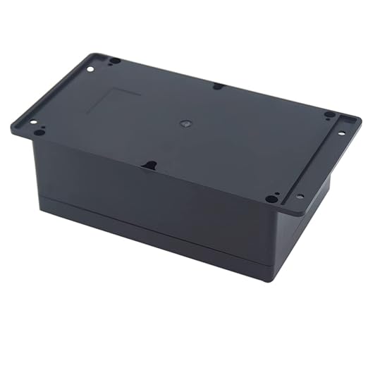 Junction Box, Zulkit Project Box Waterproof Dustproof IP65 ABS Universal Electrical Boxes Enclosure with Fixed Ear Black 9.06 x 5.91 x 3.35 inch (230 x 150 x 85 mm)(Pack of 1)