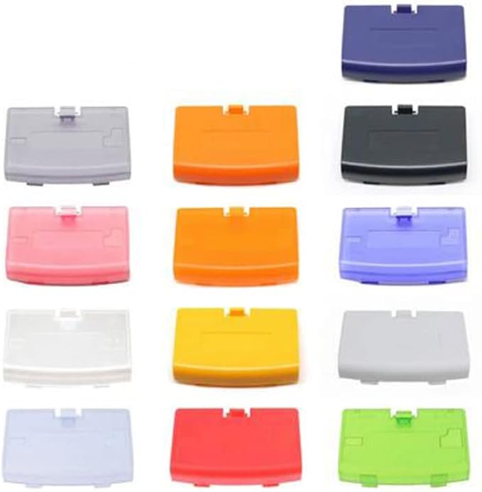 Battery Pack Back Door Cover Lid Case for Gameboy Advance GBA Console Accessories Replacement (Clear)