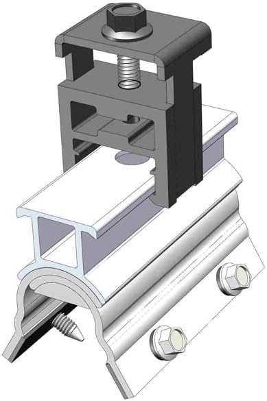 MageBracket RH End Clamp Mounting Kits for R-Panel Trapezoidal Metal Roof Solar Panel Module Mounting Racking Installation