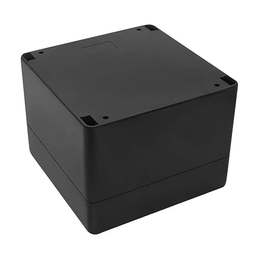LeMotech Project Box ABS Plastic IP65 Waterproof Dustproof Electrical Junction Box Outdoor Enclosure for Electronics Black 4.7 x 4.7 x 3.5 inch(120 x 120 x 90 mm)(Pack of 2)