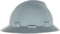 MSA V-Gard Full-Brim Hard Hat with Suspension - Polyethylene Shell, Superior Impact Protection and Self Adjusting Crown Straps - Standard Size Hard Hat