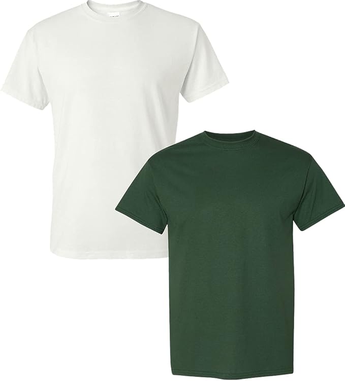Gildan Unisex Adult DryBlend Workwear T-Shirts with Pocket, 2-Pack