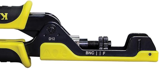 Klein Tools VDV211-100 Crimper, Extended Reach Coaxial Compression Connector for F, BNC, and RCA Connectors