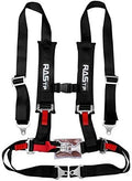 RASTP 4 Point Safety Harness Set with Ultra Comfort Heavy Duty Shoulder Pads,(Pack of 1) (Black)